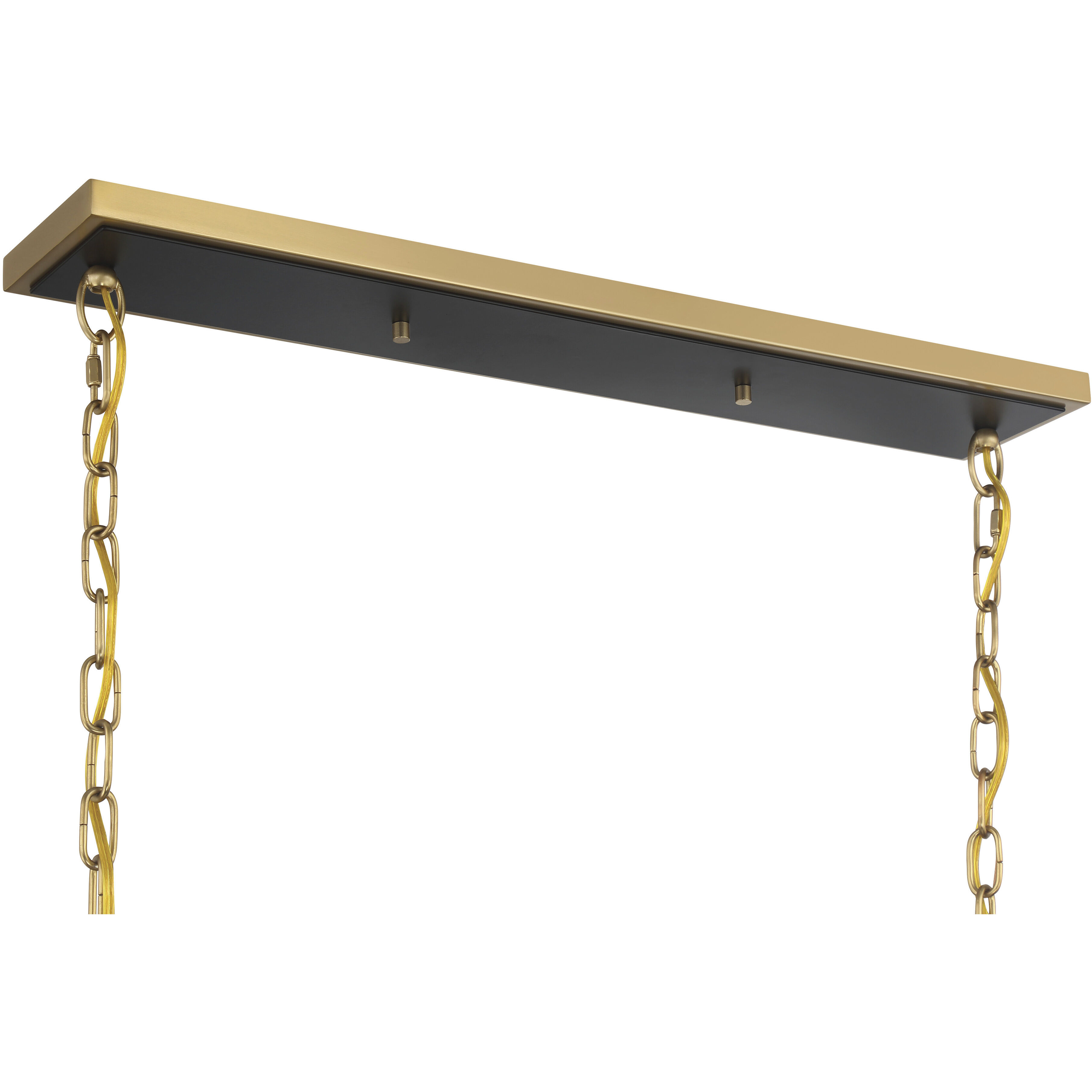 Colwick 6 Light 48 inch Matte Black and Signature Gold Island Chandelier Ceiling Light